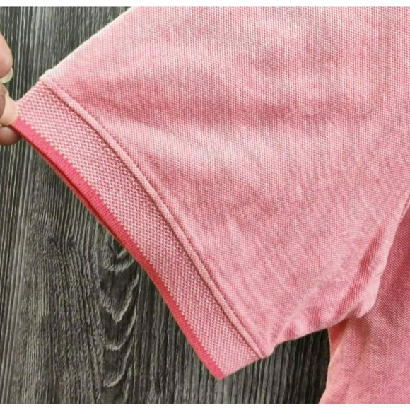 The Foundry Supply Co Men's Size XLT 1/4 Button Up Polo Shirt 100% Cotton Pink - Picture 4 of 8